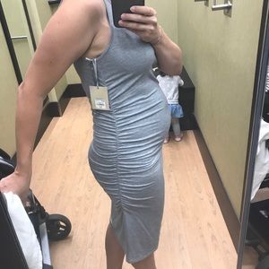 Gray maternity dress